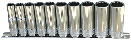 SP Tools Deep Socket Rail Set 10pc 3/8 Dr Metric - 12pt
