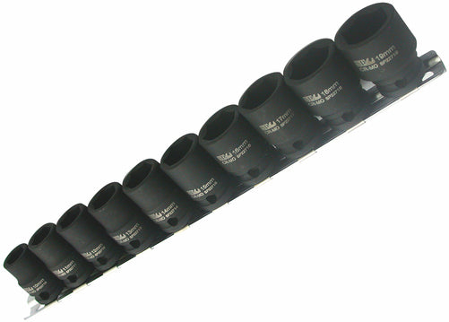 SP Tools Impact Socket Rail Set 10pc 3/8"" Dr Metric -6pt