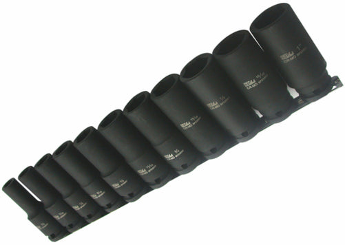 SP Tools Deep Impact Socket Rail Set 1/2"" Dr 6pt - SAE