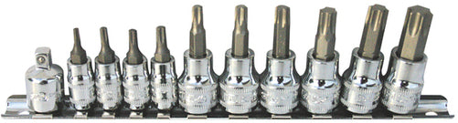 SP Tools Socket Rail Set 11pc 1/4 & 3/8 Dr Torx