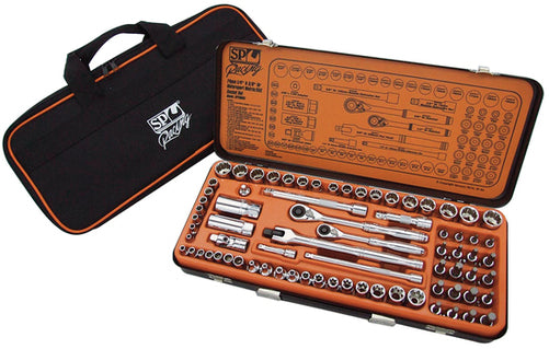 SP Tools Socket Set 74pc 1/4 & 3/8 Dr Metric/SAE