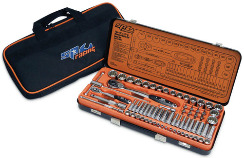SP Tools Socket Set 73pc 1/4 & 1/2 Dr Metric/SAE Motorsport