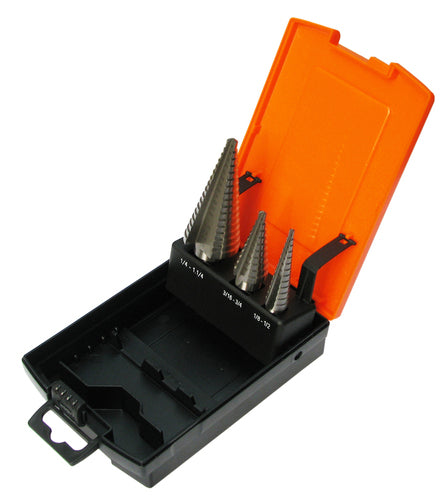 SP Tools 3pc SAE Step Drill Set