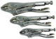 SP Tools 3pc Curved Jaw Locking Plier Set
