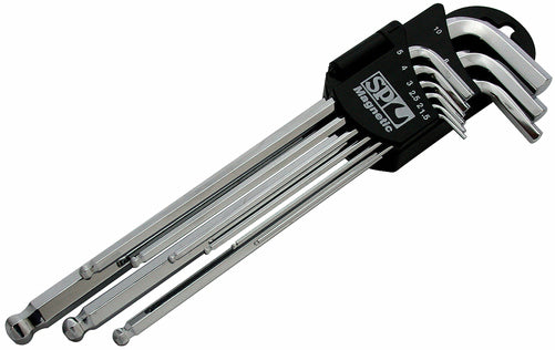 SP Tools 9pc - Metric Magnetic Ball Drive Hex Key Set