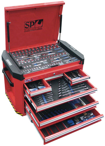 SP Tools 233pc Metric/SAE Concept Series Tool Kit - Red
