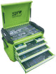 SP Tools 302pc Metric/SAE Tool Kit in Atomic Green 7 Drawer Concept Tool Box