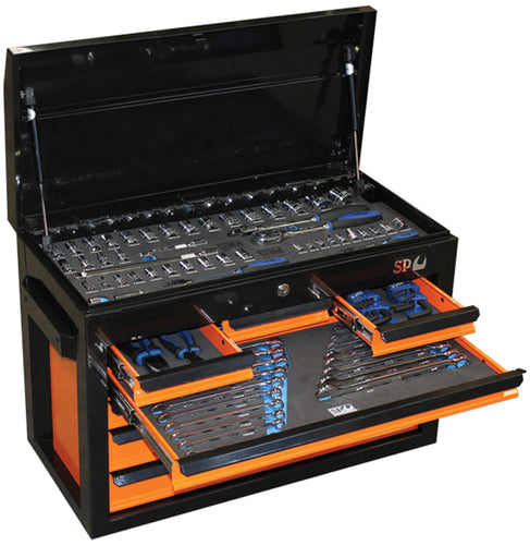 SP Tools 134pc Metric/SAE Concept Series Tool Kit - Orange/Black