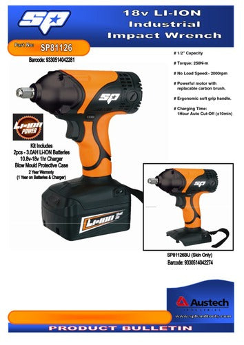 SP Tools 18v 1/2” Impact Wrenches
