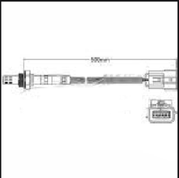 OXYGEN SENSOR DIRECT FIT 3 WIRE 500MM CABLE COS5007