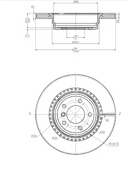 EURO-LINE BRAKE DISC ROTOR PAIR BDR17570EL