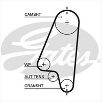 GATES CURVLINEAR TIMING BELT T203