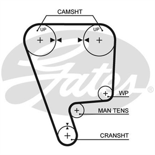 Gates TIMING BELT HONDA CIVIC CRX 1.6 B16A 124Tx26mm
