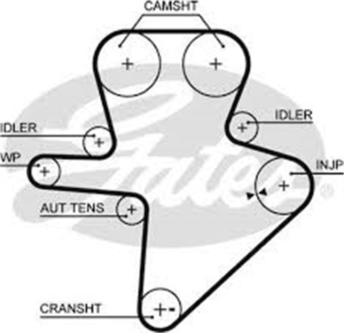 Gates TIMING BELT JEEP CHEROKEE  2.5 2001-2004