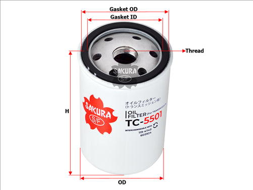Sakura TRANSMISSION OIL FILTER FITS 561749 9968353 P550486 TC-5501