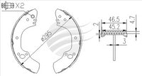 BREMTEC TRADE-LINE CERAMIC BRAKE SHOES HOLDEN RODEO (TF) 2.2L 1998-03 TLS1757