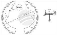 BREMTEC TRADE-LINE CERAMIC BRAKE SHOES MAZDA BT-50 (UN) 2.5CDVi 2006- TLS1822