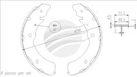 BREMTEC TRADE-LINE CERAMIC BRAKE SHOES HOLDEN COLORADO RG 2.8L TLS1886