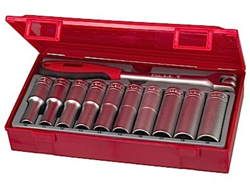 TENG TOOLS Teng 11pc 1/2in Dr. Deep Skt Set 10-19mm - TC-Tray