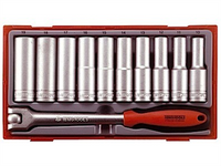 TENG TOOLS Teng 11pc 1/2in Dr. Deep Skt Set 10-19mm - TC-Tray