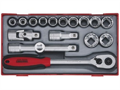 TENG TOOLS METRIC SOCKET SET 1/2 DR 17 PIECE IN TC-