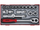 TENG TOOLS METRIC SOCKET SET 1/2 DR 17 PIECE IN TC-