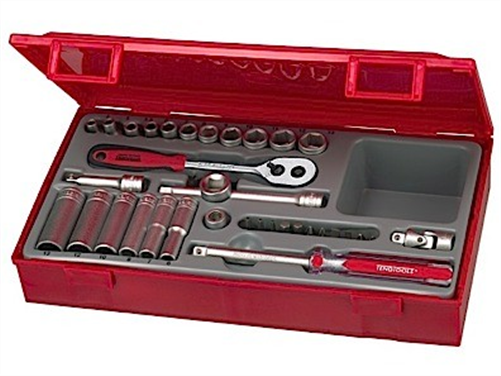 TENG TOOLS METRIC SOCKET SET TC 1/4DR - TRAY NO 1