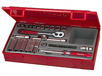 TENG TOOLS METRIC SOCKET SET TC 1/4DR - TRAY NO 1