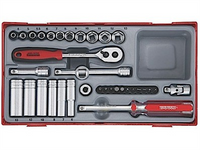 TENG TOOLS METRIC SOCKET SET TC 1/4DR - TRAY NO 1