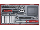 TENG TOOLS METRIC SOCKET SET TC 1/4DR - TRAY NO 1