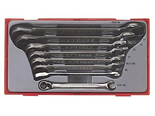 TENG TOOLS RATCHET REVERSABLE WRENCH SET TCTRAY 8PC
