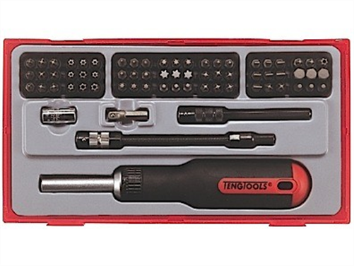 TENG TOOLS 74PC MD RATCHETING SCREWDRIVER BITS SET