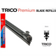 TRICO 6MMX610MM METAL BACKED TWIN RAIL REFILL TTR610-20