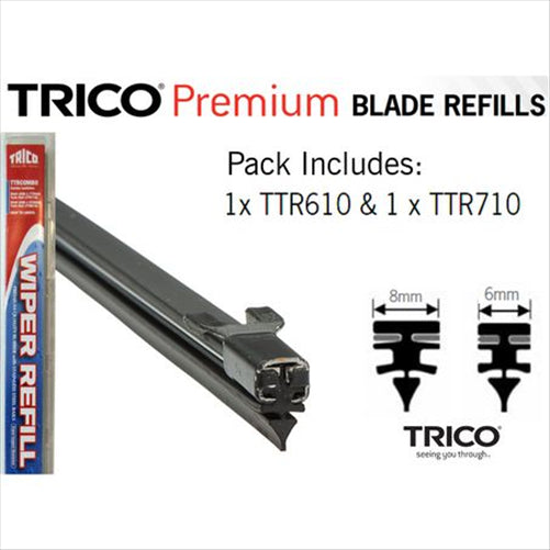 TRICO WIPER BLADES REFILL COMBO 8MM X 710MM / 6MM X 610MM TTRCOMBO