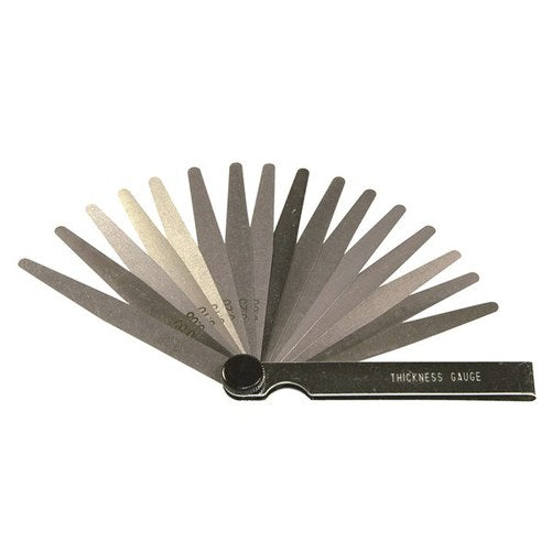 Toledo Feeler Gauge - Tapered 16 Blade Metric/Imperial (0.05–0.38mm and 0.002”–0.015”)