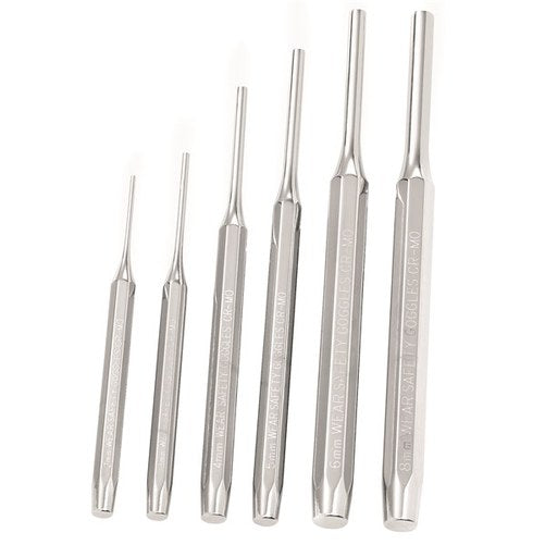 Toledo Pin Punch Set - Cr-Moly Polished 6 Pc.