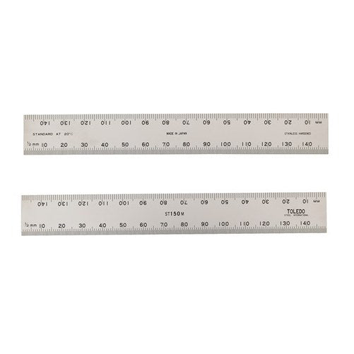 Toledo Stainless Steel Double Sided Rule Metric - 300mm