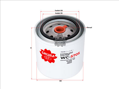 Sakura COOLANT FILTER P552071 3100304 WC-5705