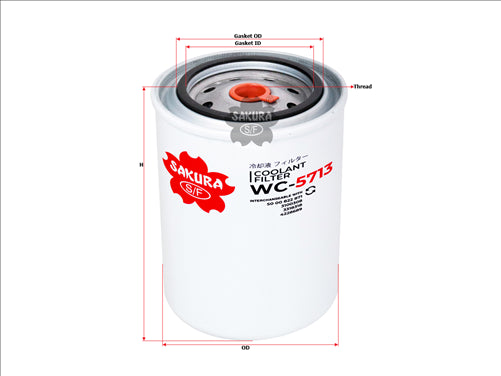 Sakura COOLANT FILTER P552075 57165805 WC-5713