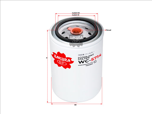 Sakura COOLANT FILTER P554685 7025830 WC-5714