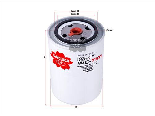 Sakura COOLANT FILTER BW5141 1661964 WC-7101