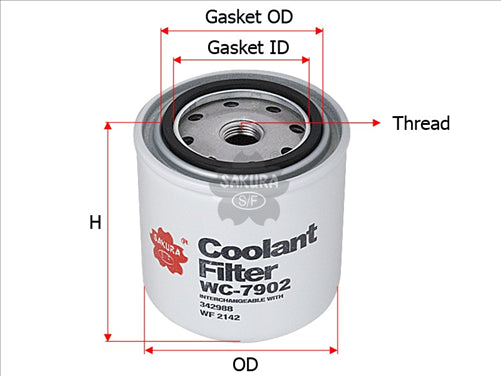 Sakura COOLANT FILTER P554073 FF2236 WC-7902
