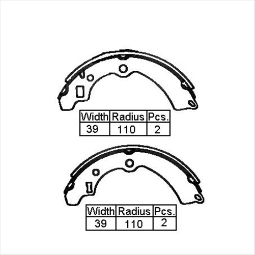Remsa BRAKE SHOE SET SUZUKI JIMNY SAMURI