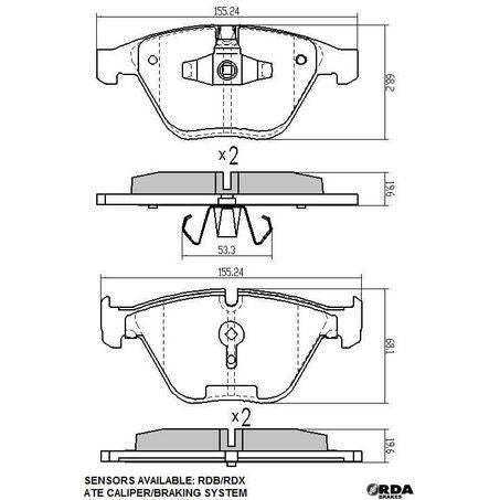 RDA PHANTOM CERAMIC BRAKE PAD SET BMW RDC2235