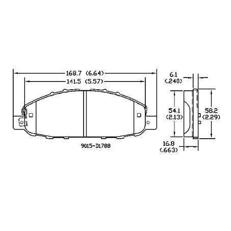 RDA FRONT BRAKE PAD SET NISSAN CARAVAN