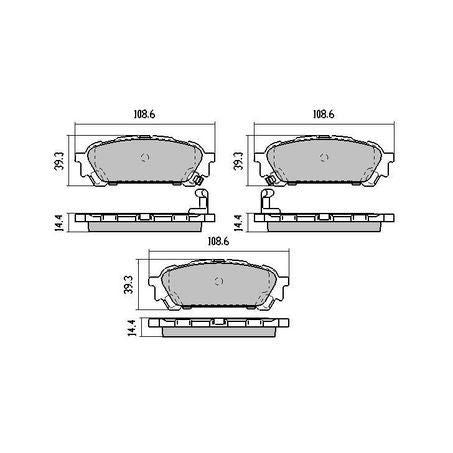 RDA PHANTOM CERAMIC BRAKE PAD SET LEXUS NISSAN SUBARU TOYOTA RDC1672