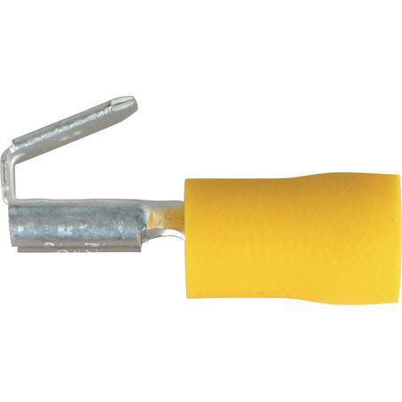 OEX Crimp Terminal 2 way Male/Female Yellow Terminal Entry 6.3 x 0.8mm Vinyl 50 Pce ACX3013