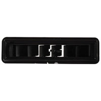 OEX Louvre Rectangle Black Plastic