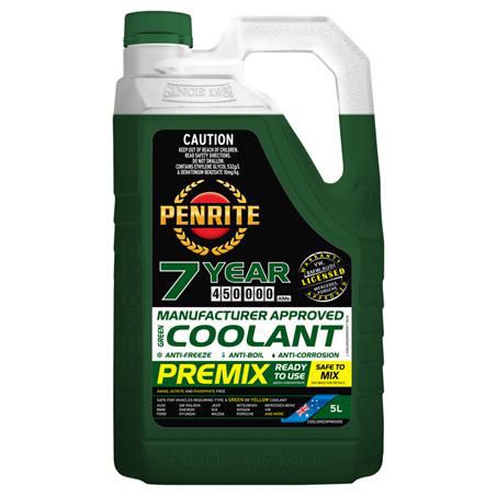 Penrite 7 Year 450,000km Green Coolant Premix 5L