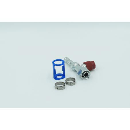 Burgaflex Steel Fitting # 8 FOR - Reduced Burgaclip #8 Straight With R134a Port SCX1302-3